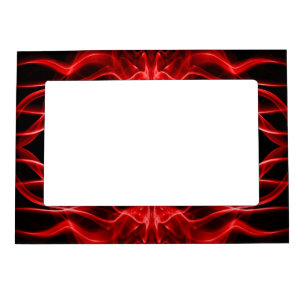 Red Smoke Symmetrical Minimalist Black Magnetic Picture Frame