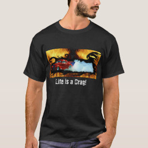 Red Smoking Doorslammer Drag-racing Car T-Shirt