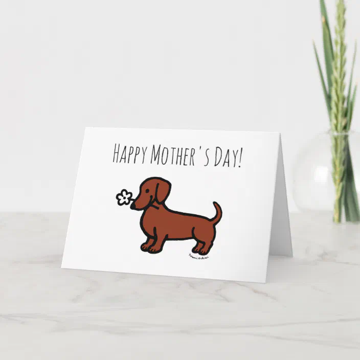 Father's Day Card Flowers Gardening to or from Dachshund Sausage dog lover 