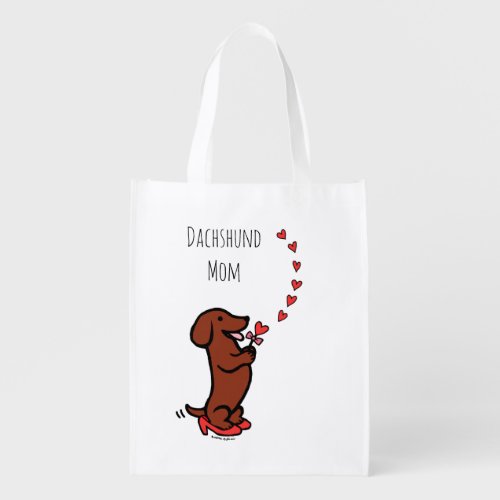 Red Smooth Haired Dachshund Mom Bag