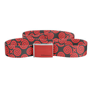 Red snail abstract hmong belt