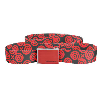 Red snail abstract hmong belt
