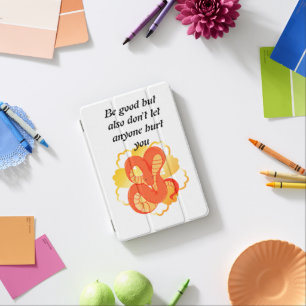 Red Snake on a Golden Flower” Unique & Luxurious iPad Mini Cover