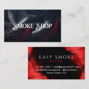 Red Snake Smoke Shop Vape Business Card