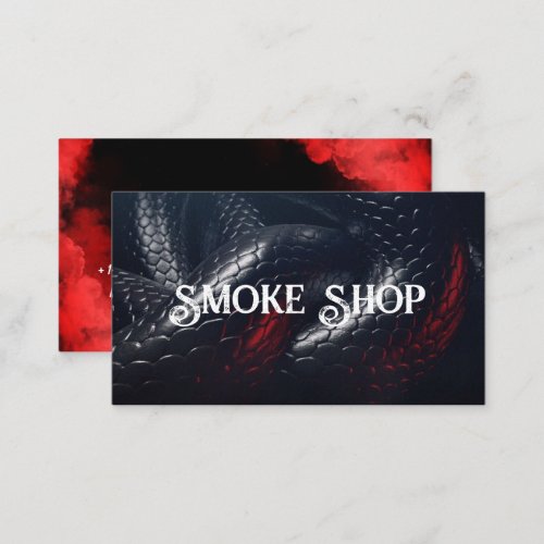 Red Snake Smoke Shop Vape Business Card