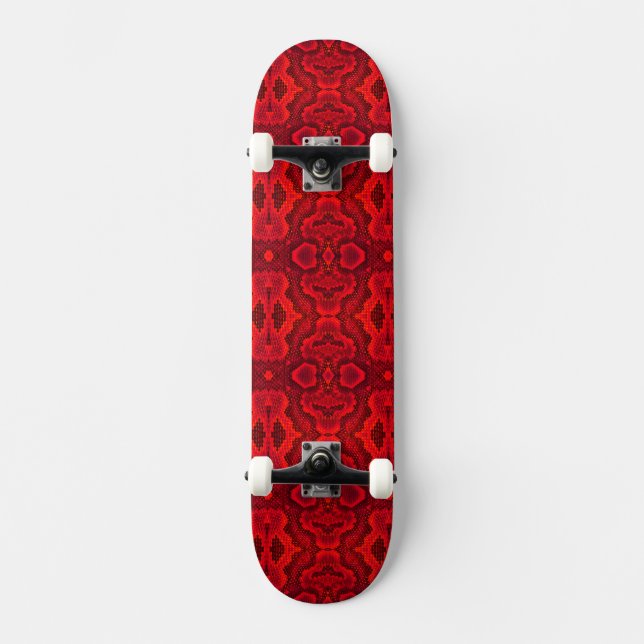 Red Snake Texture SkateBoard Deck (Front)
