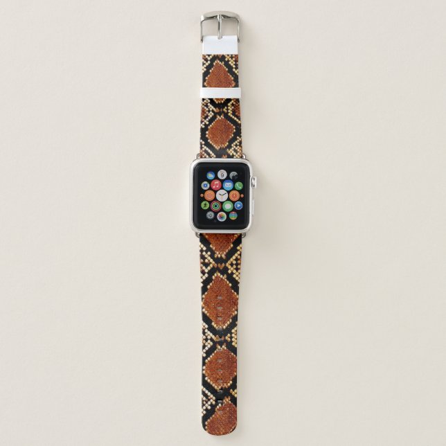 Red Snakeskin Apple Watch Band (Front)
