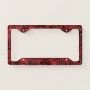 Red Snakeskin Pattern License Plate Frame