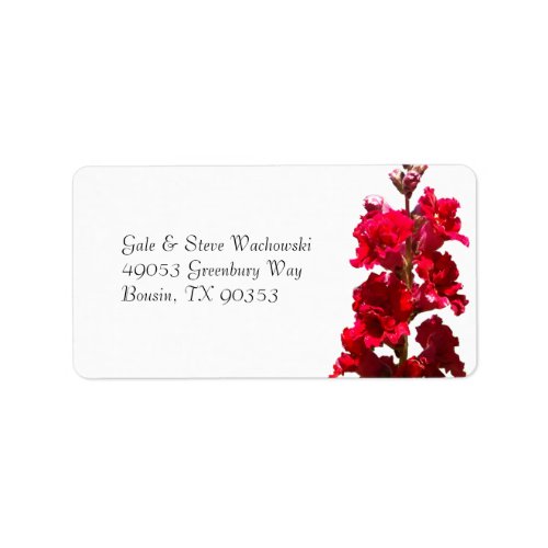 Red Snap Dragon Label