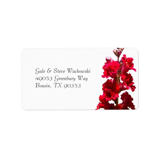 Red Snap Dragon Label (Front)