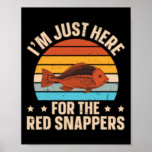 Red Snapper Deep Sea Fishing Design For A Red Snap Poster