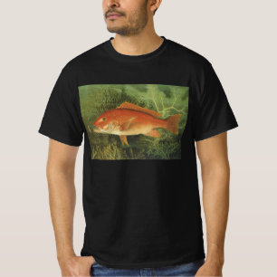 Red Snapper Fish by Kilbourne, Vintage Marine Life T-Shirt