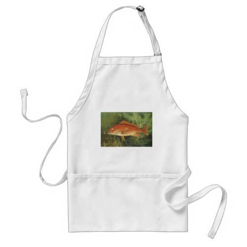 Red Snapper Fish in the Ocean Vintage Marine Life Adult Apron
