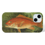 Red Snapper Fish in the Ocean, Vintage Marine Life iPhone 15 Case