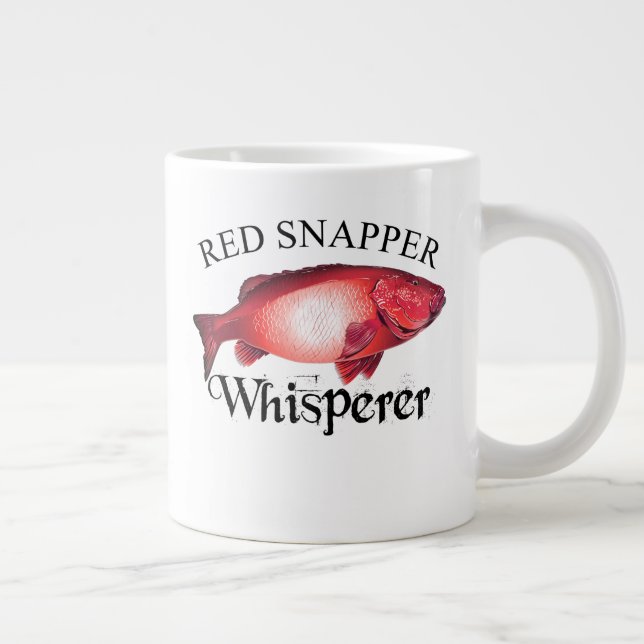 Red Snapper Whisperer Light Giant Coffee Mug (Right)
