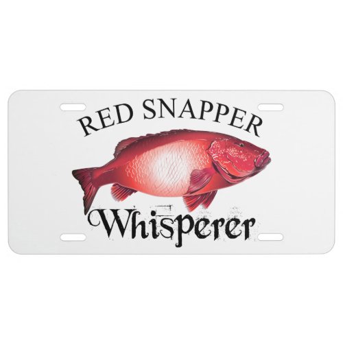 Red Snapper Whisperer Light License Plate