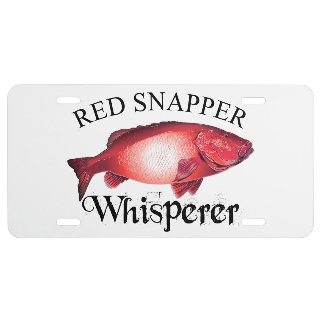 Red Snapper Whisperer Light License Plate (Front)