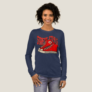 Red Sneaker Street Style Tri-Blend Shirt