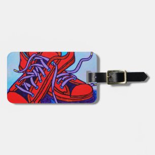 Red Sneakers Two Luggage Tag