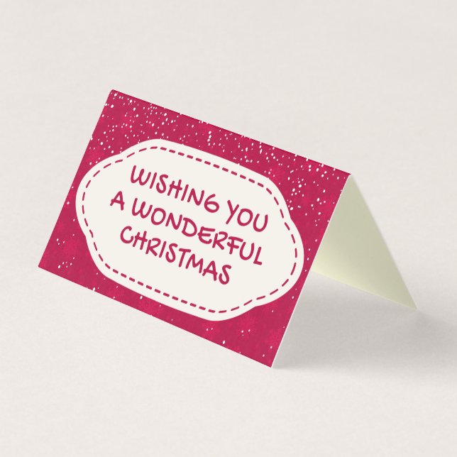 Red Snow Design 25 Pack Christmas Cards (Front)