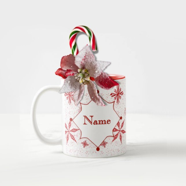 Red Snow on White Canvas mug (Creator Uploaded)