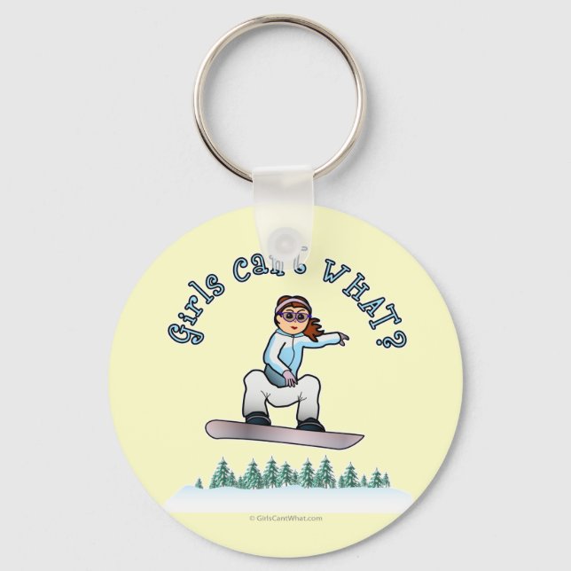 Red Snowboarder Keychain (Front)