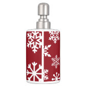 Red Snowflake Christmas Bath Set (Back)