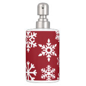 Red Snowflake Christmas Bath Set (Front)