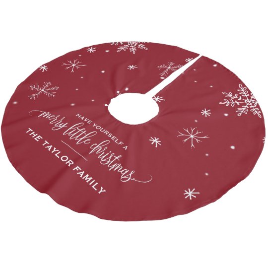 Red Snowflake Tree Skirt 