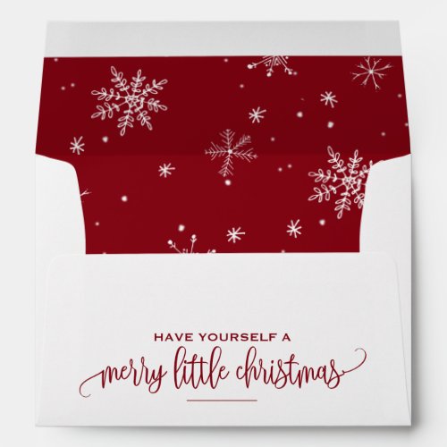 Red Snowflake Christmas Envelope