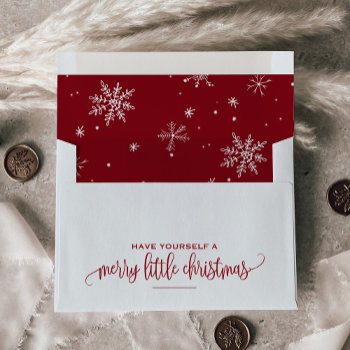 Red Snowflake Christmas Envelope by ChristmasPaperCo at Zazzle