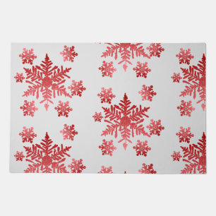 Red Snowflake Doormat