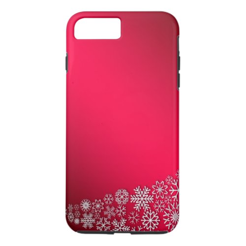 Red Snowflake Glitter Holiday iPhone 8 Plus7 Plus Case