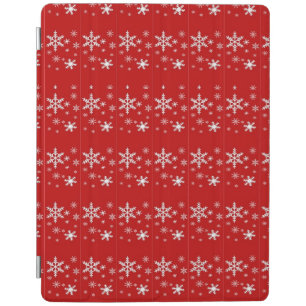 Red. Snowflake Holiday iPad Cover