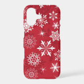 Red snowflake pattern Christmas Samsung Galaxy Case (Back)