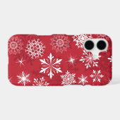 Red snowflake pattern Christmas Samsung Galaxy Case (Back Horizontal)