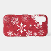 Red snowflake pattern Christmas Samsung Galaxy Case (Back Horizontal)