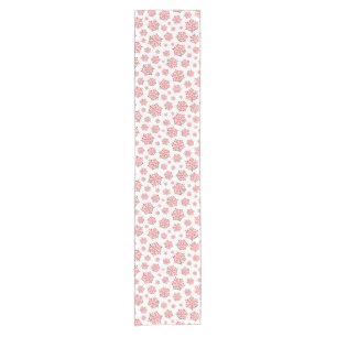Red Snowflake Pattern Short Table Runner