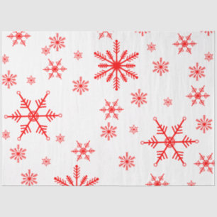Red Snowflake Pattern Tissue Paper