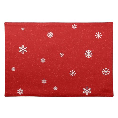 Red Snowflake Placemats