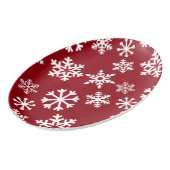 Red Snowflake Serving Platter - Christmas (Angled)