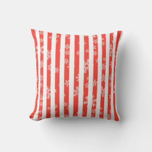 Red Snowflake Strike Christmas Pillow