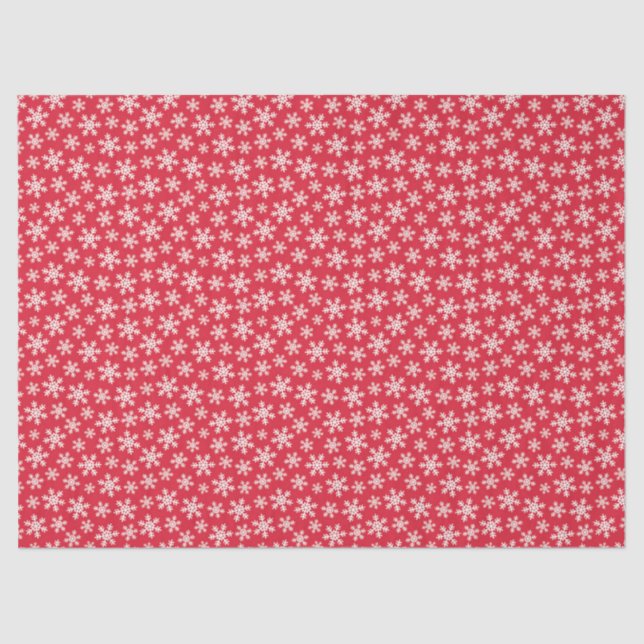 Red Snowflake Tissue Paper (Front)