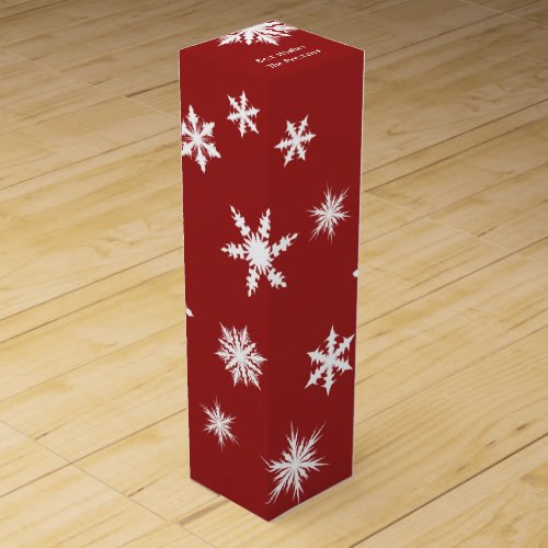 Red Snowflake Wine Box