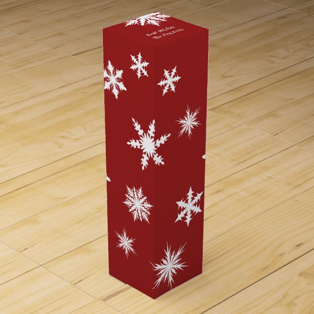 Red Snowflake Wine Box (Front)