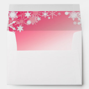 Red Snowflakes Invitation Envelope