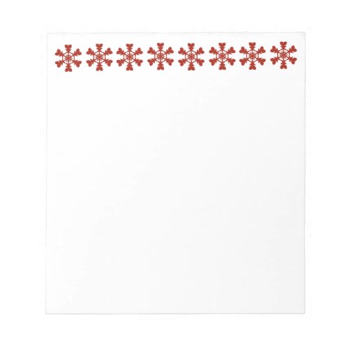 Red  Snowflakes Notepad