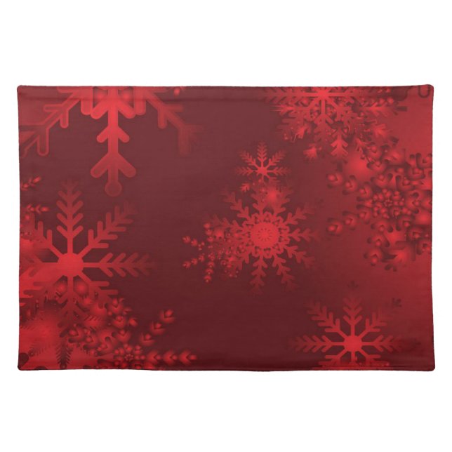 Red Snowflakes Placemat (Front)