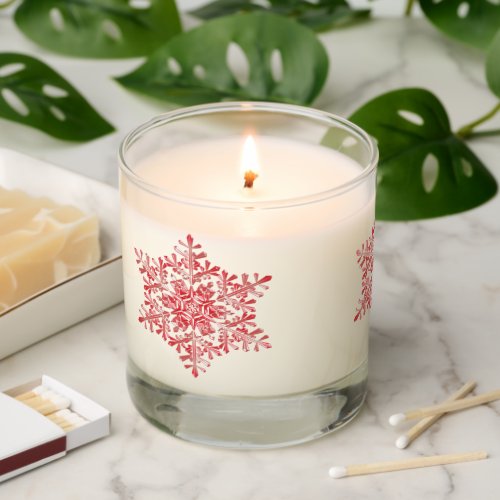 Red Snowflakes  Scented Candle