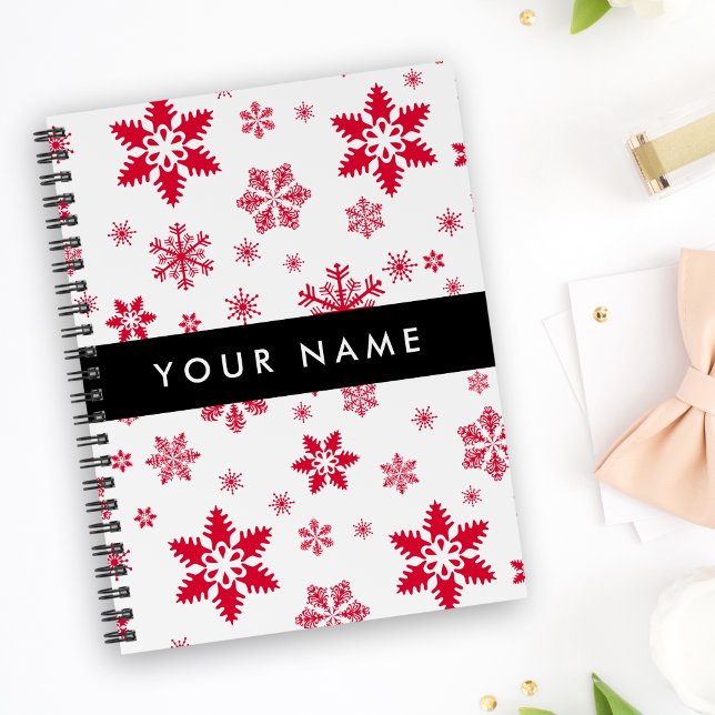 Red Snowflakes, Your name, Personalize Planner (Creator Uploaded)